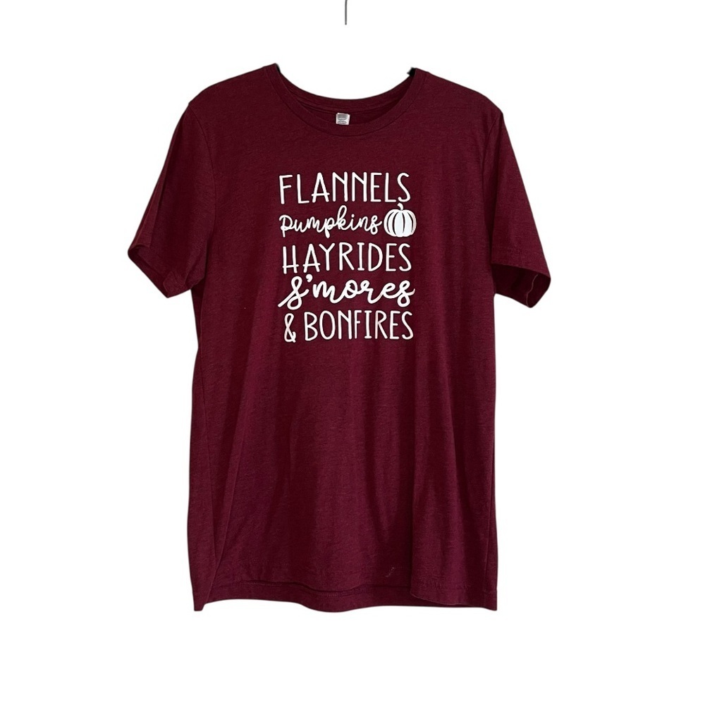 2/$30 Bella Canvas Burgundy Fall Graphic Tee